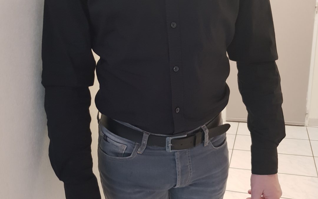 Chemise Noire Homme Manches Longues R
